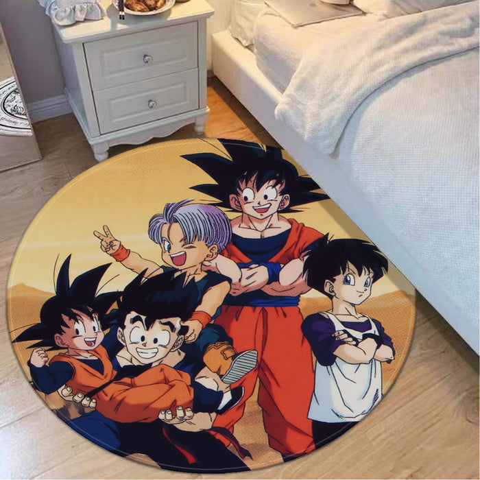 Dragon Ball Son Goku Happy Family Round Mat