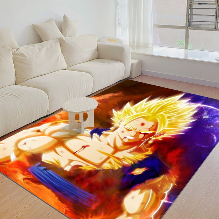 Dragon Ball Z Vegito Super Saiyan Angry Bruised Dope Rug