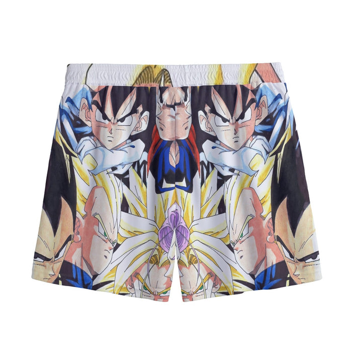 Dragon Ball Goku Vegeta Trunks Gohan Super Saiyan Cool Trending Design Mesh Shorts