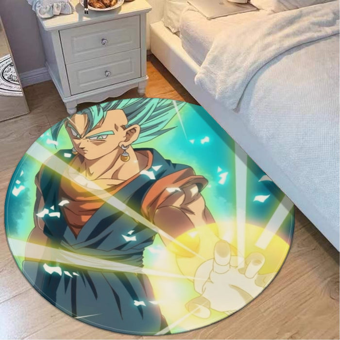 Dragon Ball Vegito Blue Super Saiyan Big Bang Flash Round Mat