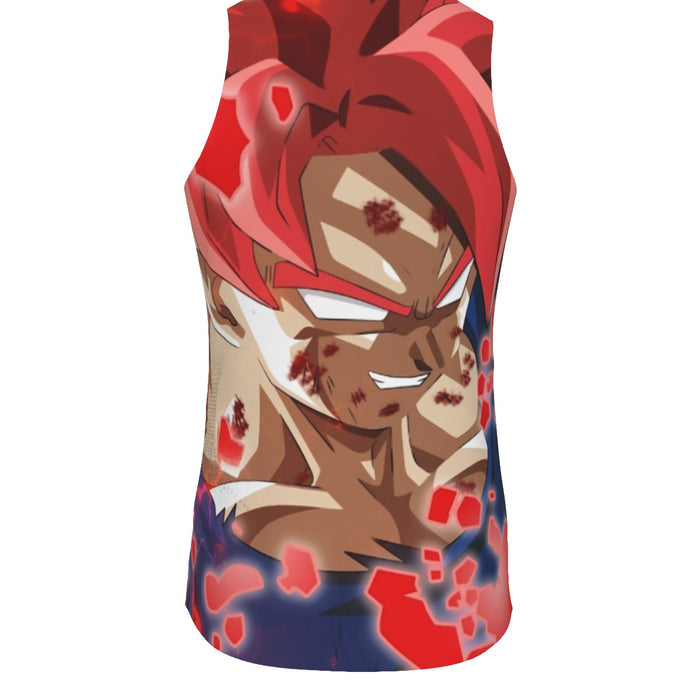DBZ Son Goku Super Saiyan Red Hair God Dope Style Tank Top