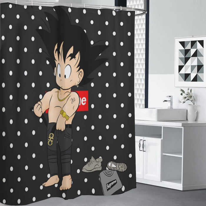 Dragon Ball Supreme Goku Kid Gangster Style Cool Shower Curtain