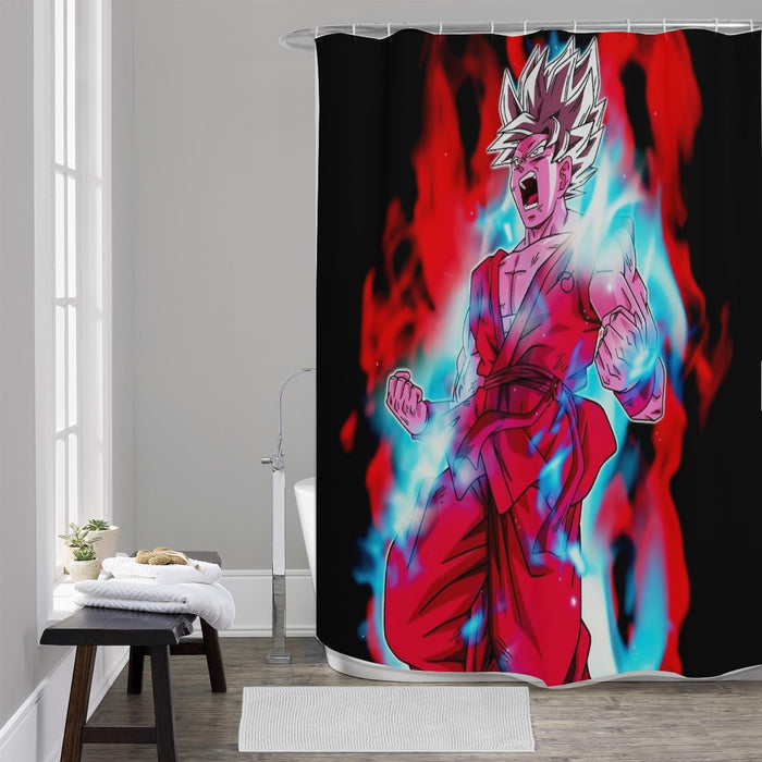 Dragon Ball Cool Goku White Super Saiyan Whis Symbol  Shower Curtain