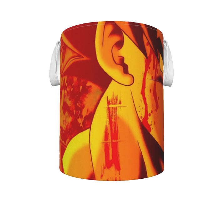 Dragon Ball Z Pissed Serious Son Goku Dope Orange Laundry Basket