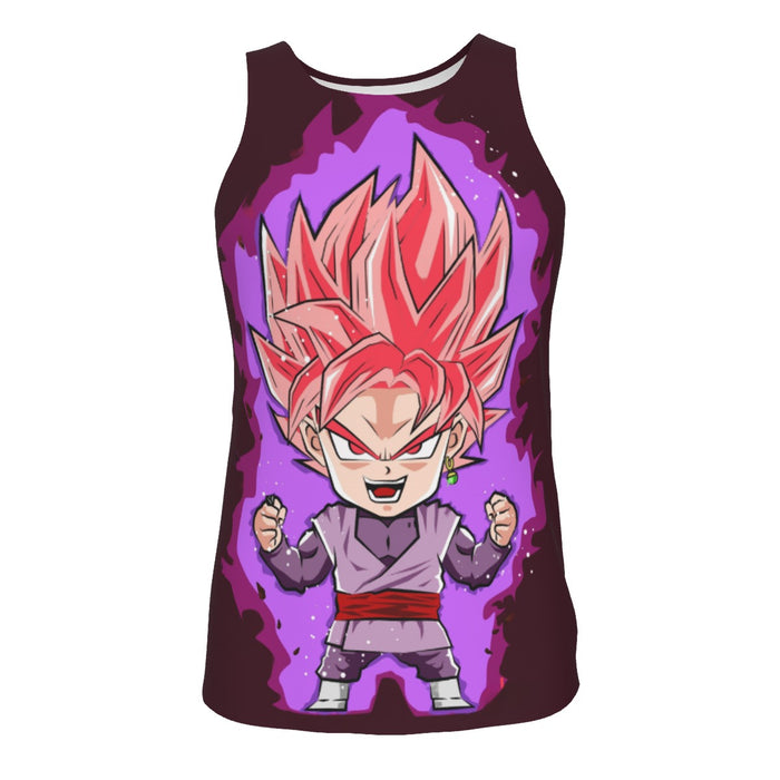 DBZ Goku Black Zamasu Rose Super Saiyan Cute Chibi Design Tank Top