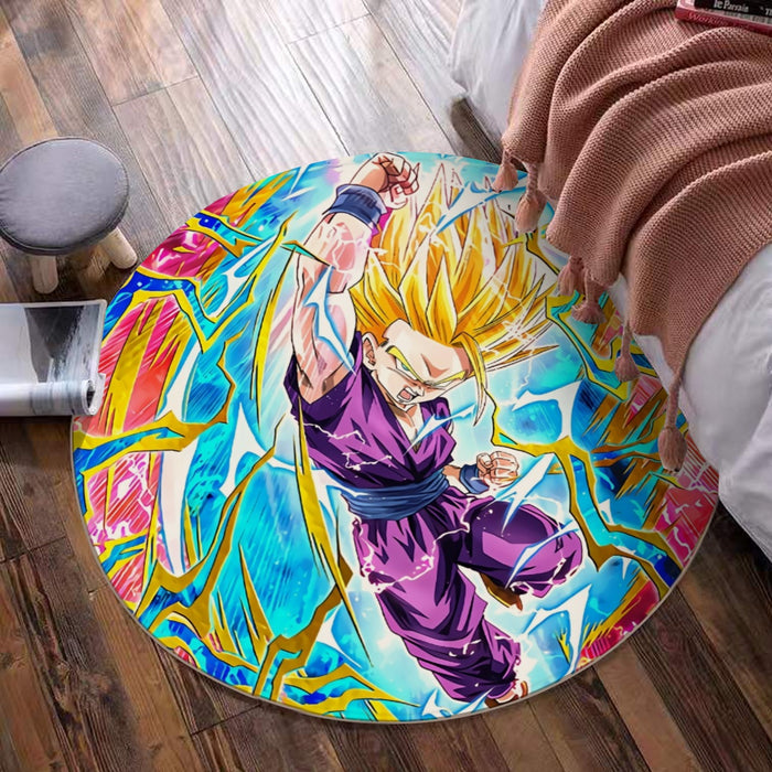 Teen Gohan Dragon Ball Full Tilt Kamehameha Super Saiyan 2 Round Mat