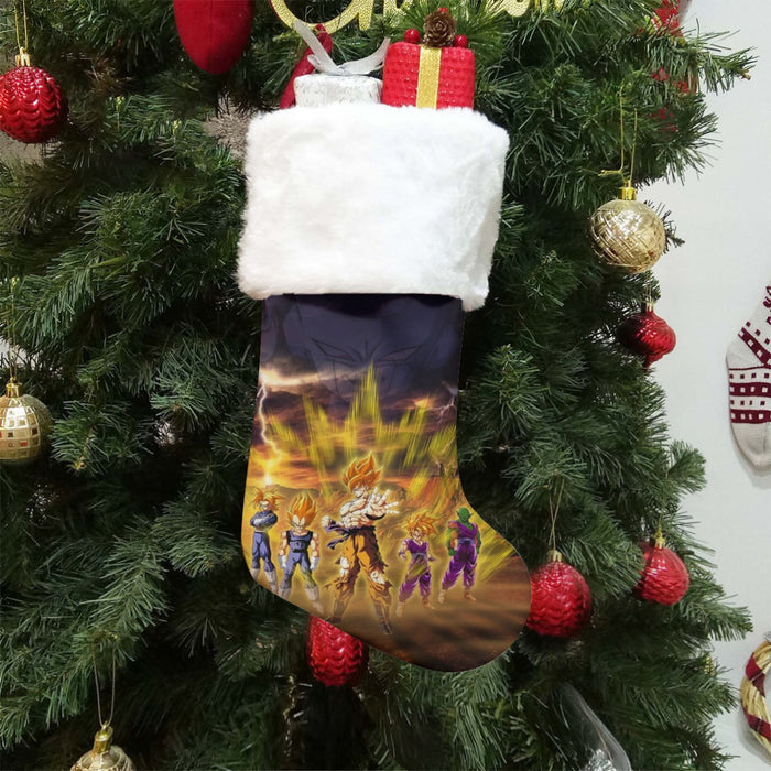 Piccolo Goku And Vegeta Dragon Ball Z Christmas Socks