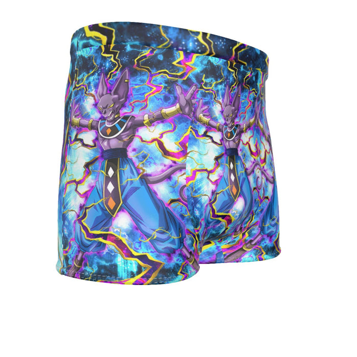 Dragon Ball Super Beerus Destruction God Egyptian Cat Vibrant Design Men's Boxer Briefs