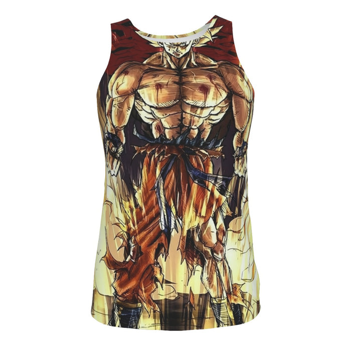 Powerful Goku Super Saiyan 2 Transformation SSJ2 Tank Top