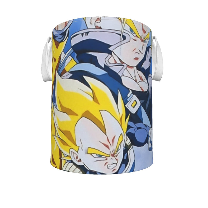 DBZ Goku Saiyan Spirit Bomb Vegeta Piccolo Gohan Trunks Vibrant Design Laundry Basket