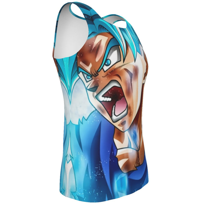 Dragon Ball Goku Blue Kaioken Ultra Instinct Epic 3D Tank Top