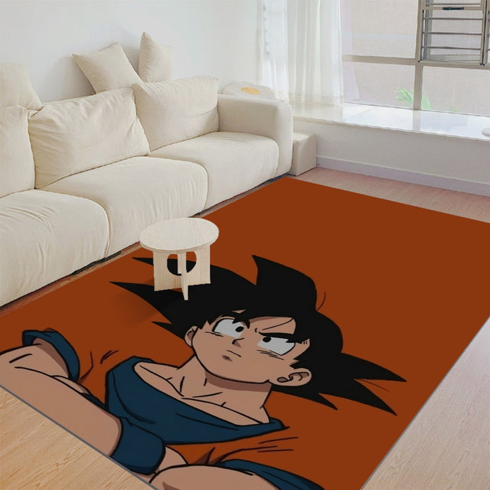 Goku Orange Minimalistic Background Rug