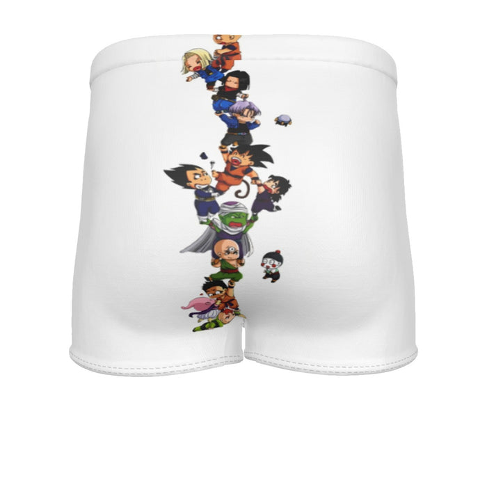 Dragon Ball Z Cute Adorable Chibi DBZ Characters White Men's Boxer Briefs