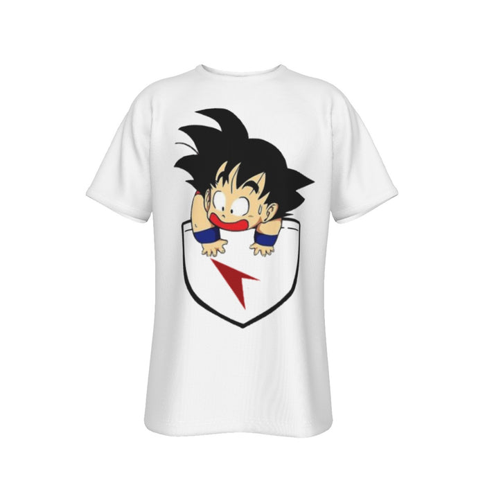 Dragon Ball Kid Goku Coming Out Of Pocket T-Shirt