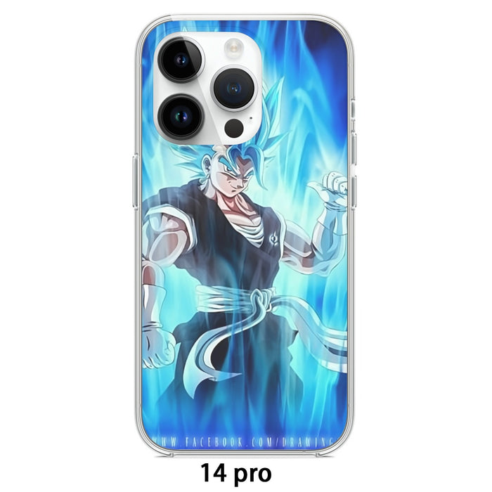 Dragon Ball Z Super Saiyan Vegito Blue Charge Aura Iphone 14 Case