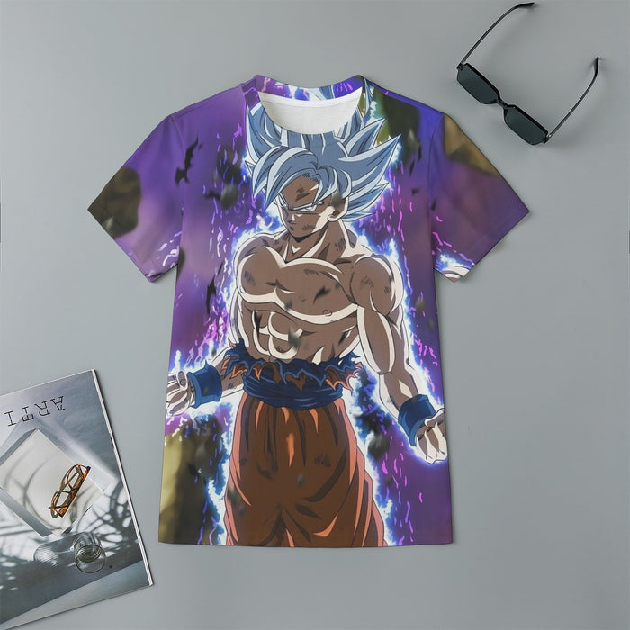 Dragon Ball Goku Ultra Instinct Power Up Vibrant 3D Kids T-Shirt