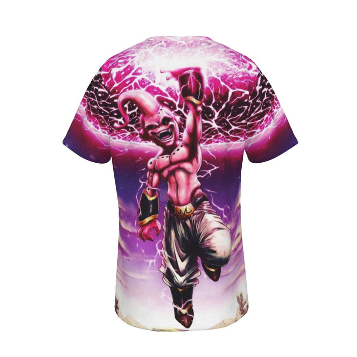 DBZ Kid Buu Super Villain Giant Ki Blast Realistic Design T-Shirt