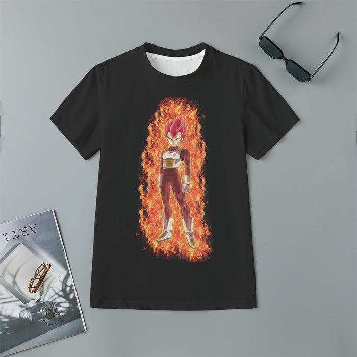 DBZ Vegeta Super Saiyan God Whis Symbol Fire Aura Streetstyle  Kids T-Shirt