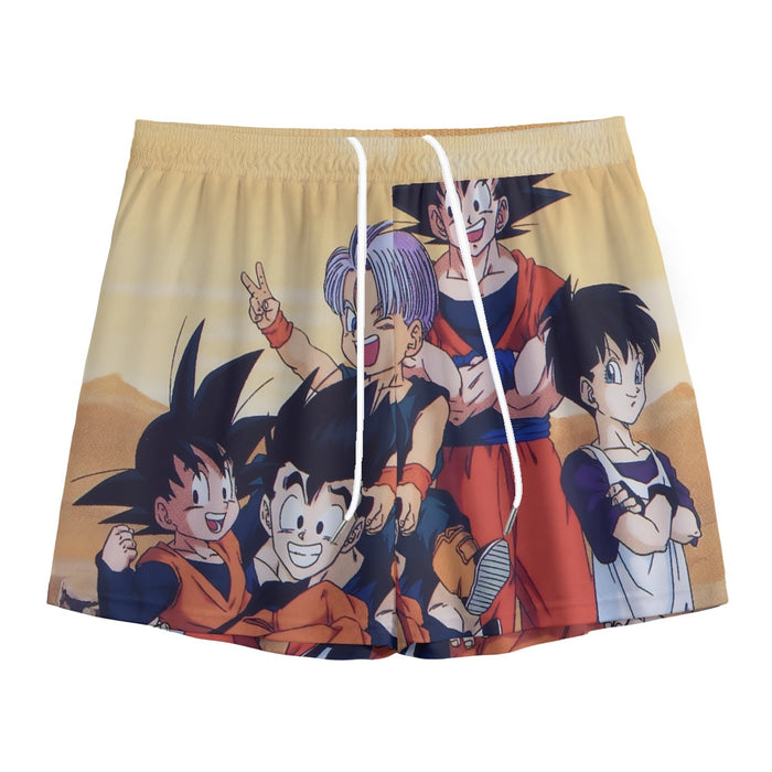 Dragon Ball Son Goku Happy Family Mesh Shorts