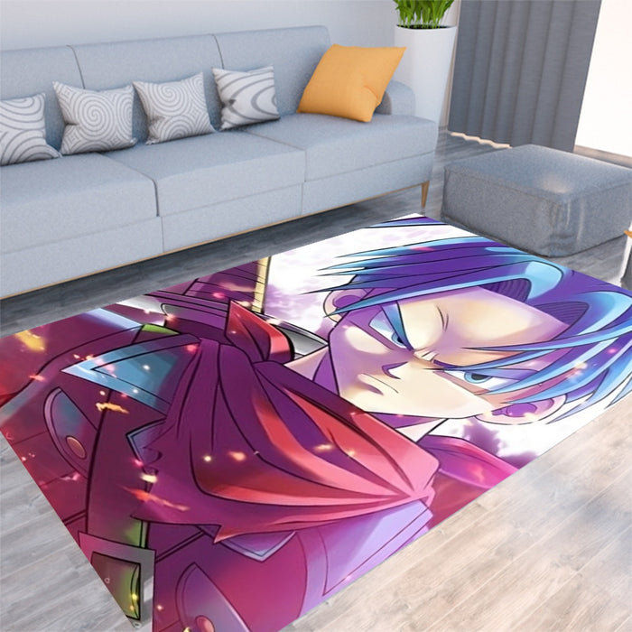 Future Trunks DBS Powerful Fighter Super Saiyan Cool Trendy Rug