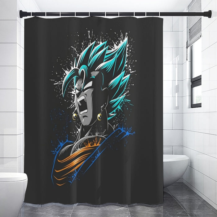 Dragon Ball Super  SSJ Blue Goku Rage Shower Curtain