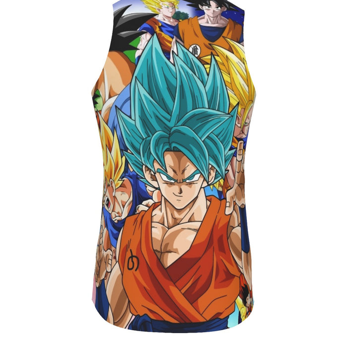 DBZ Goku Saiyan God Blue SSGSS Whis Symbol Cool Design Tank Top