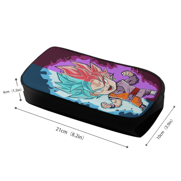 Dragon Ball Super Cute Chibi Blue Vegito Goku Rose Pencil Bag