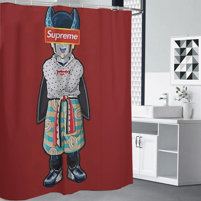 Supreme Villain Perfect Cell Red Simple Streetwear Shower Curtain