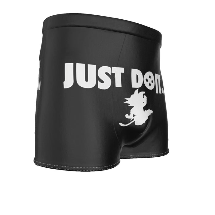 Just Do It Slogan Dragon Ball Kid Goku Dope Black Men's Boxer Briefs