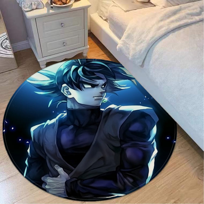 Dragon Ball Super Goku Black Cool Night Blue Sea Round Mat