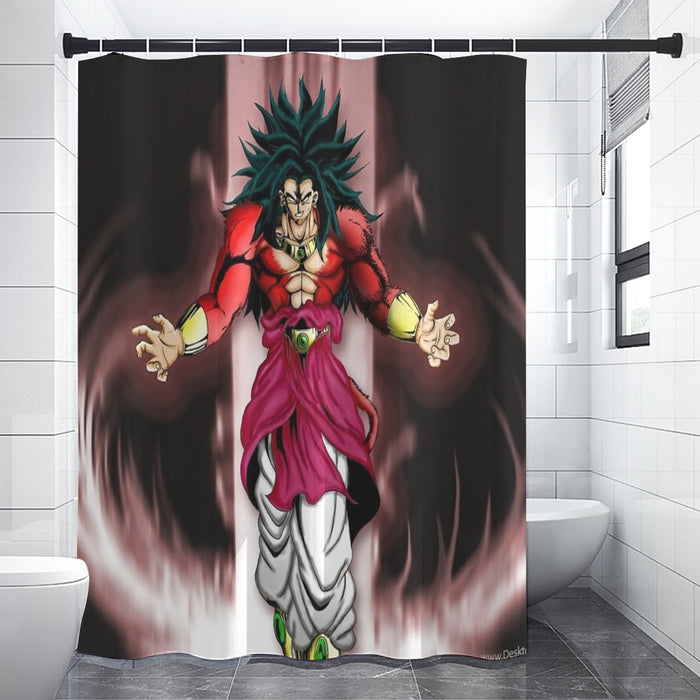 Dragon Ball Z Legendary Super Saiyan Broly 4 Dope Aura Shower Curtain