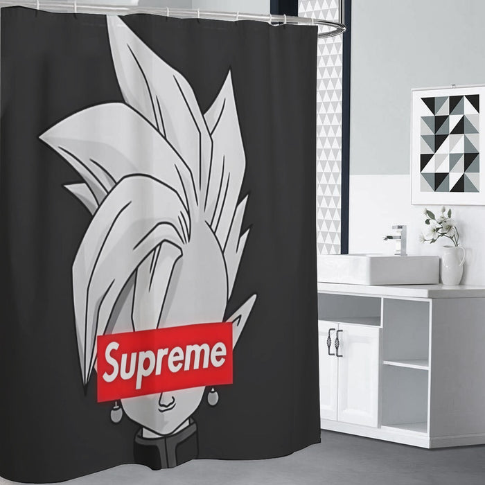 DBZ Zamasu Supreme Kai Logo Creative Black Edition Shower Curtain