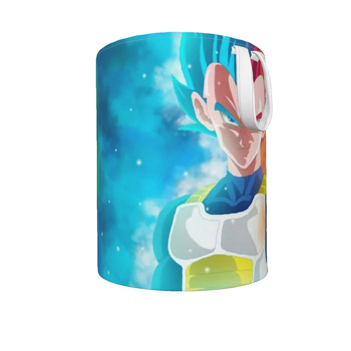 DBZ Vegeta Super Saiyan God Blue SSGSS Cool Portraits Laundry Basket