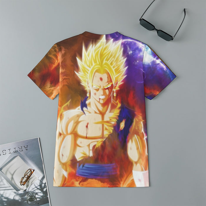 Dragon Ball Z Vegito Super Saiyan Angry Bruised Dope Kids T-Shirt