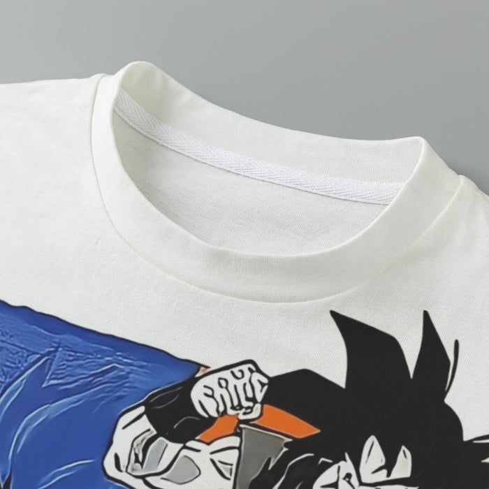 Red Goku And Blue Vegeta Fight Dragon Ball Z Kids T-Shirt