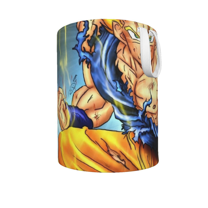 DBZ Goku Super Saiyan Thunder Power Damage Fight Cool Design Laundry Basket