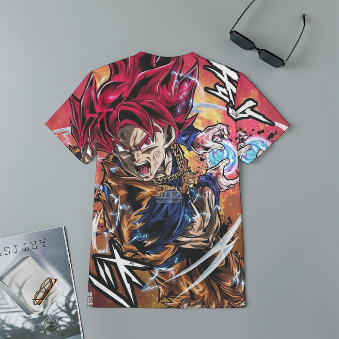 Goku Super Saiyan God Kids T-Shirt