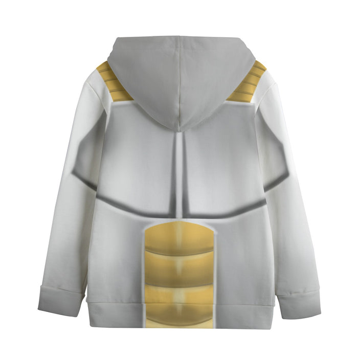 Dragon Ball Z Vegeta Inspired Suit Cosplay Zip Up Kids' Hoodie