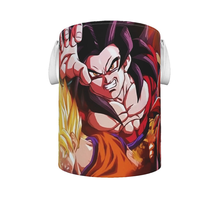 DBZ Gogeta Goku Vegeta Super Saiyan Powerful Lightning Thunder Design Laundry Basket