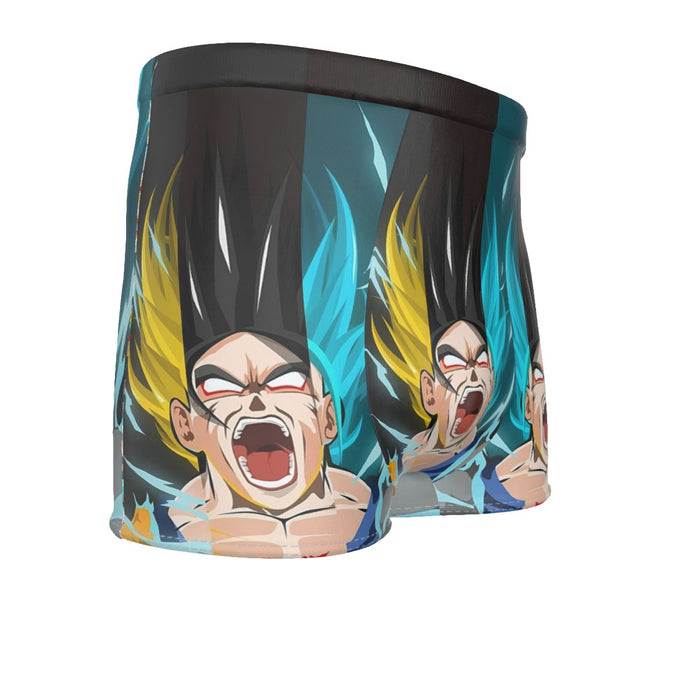 Dragon Ball Goku Super Saiyan Triple Blue God SSGSS Hand Drawing Style Men's Boxer Briefs