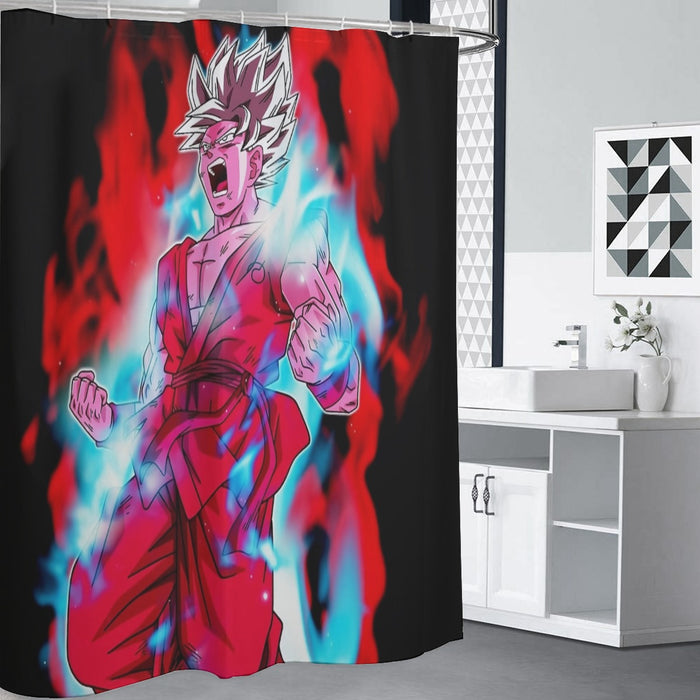 Dragon Ball Cool Goku White Super Saiyan Whis Symbol  Shower Curtain