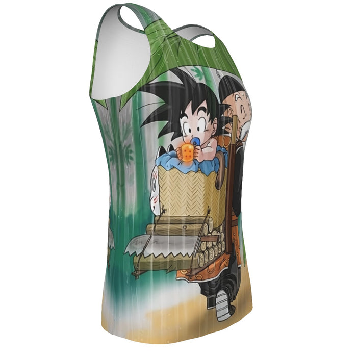 DBZ Kid Goku Super Saiyan Grandpa Gohan Cover Rain Cute Design Tank Top