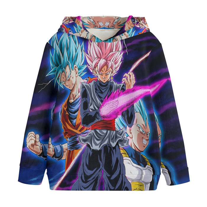 Dragon Ball Goku 2 Goku Rose Vegeta 2 Ultra Instinct Kids' Hoodie