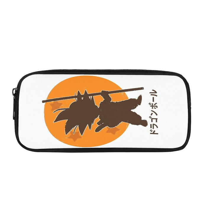 Dragon Ball Z Kid Goku Shadow Logo White Pencil Bag