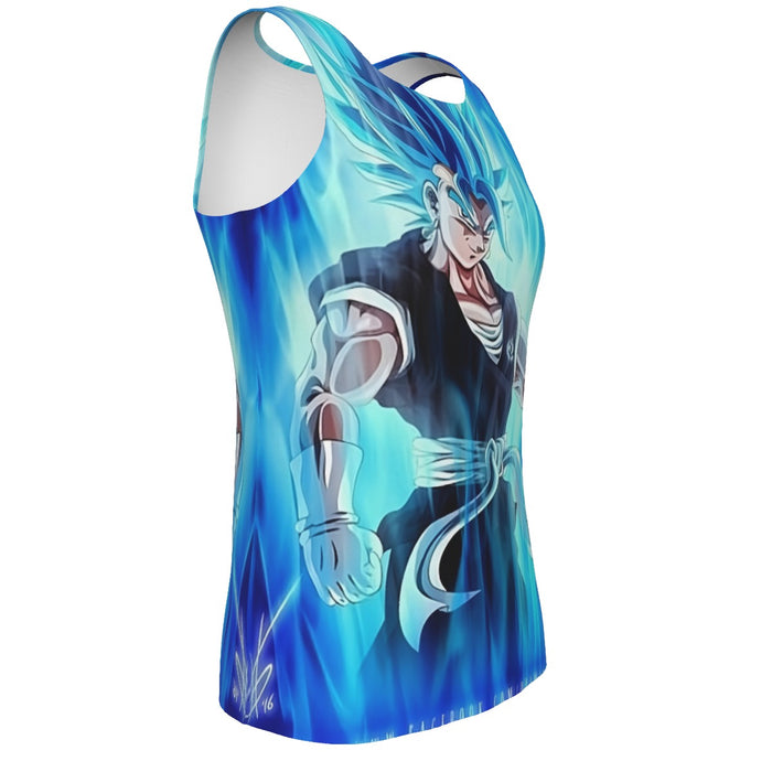 Dragon Ball Z Super Saiyan Vegito Blue Charge Aura Tank Top