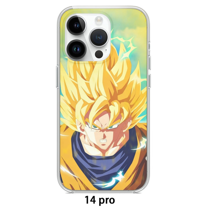 Dragon Ball Goku Super Saiyan Hero Thunder Design Street Style Iphone 14 Case