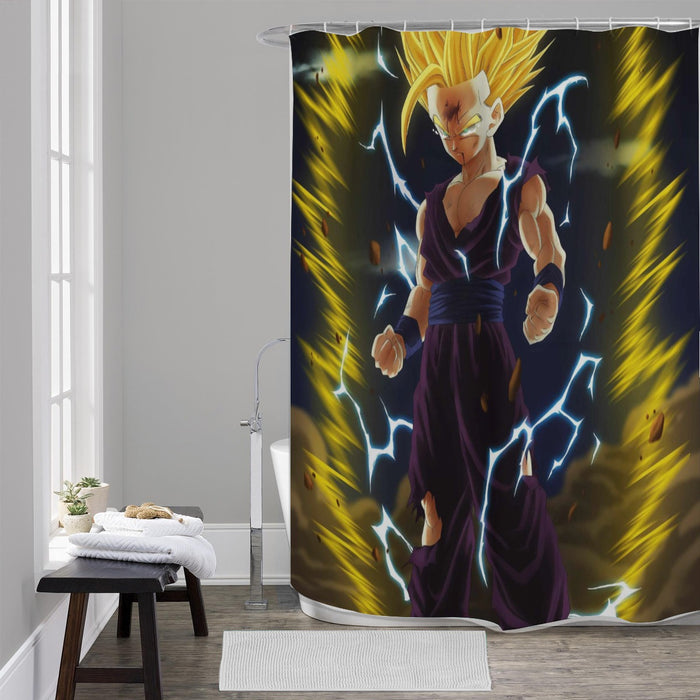 Gohan Super Saiyan 2 Shower Curtain