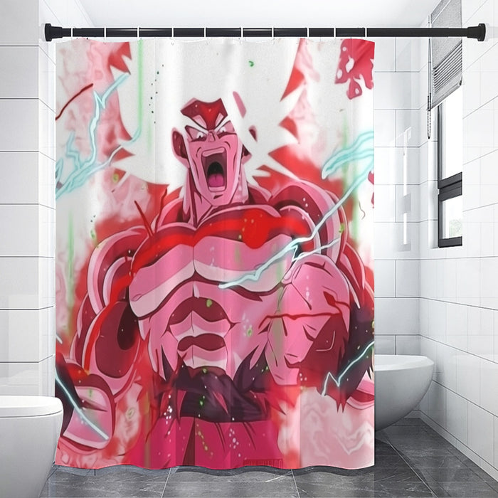 Goku Super Saiyan White Omni God Transformation Shower Curtain