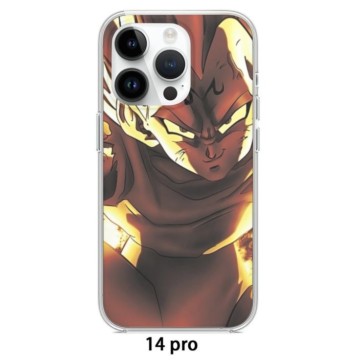 Dragon Ball Z Dope Majin Vegeta Grin Yellow Aura Iphone 14 Case