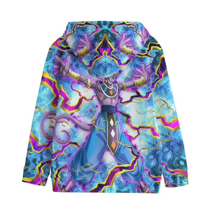 Dragon Ball Super Beerus Destruction God Egyptian Cat Vibrant Design Kids' Hoodie